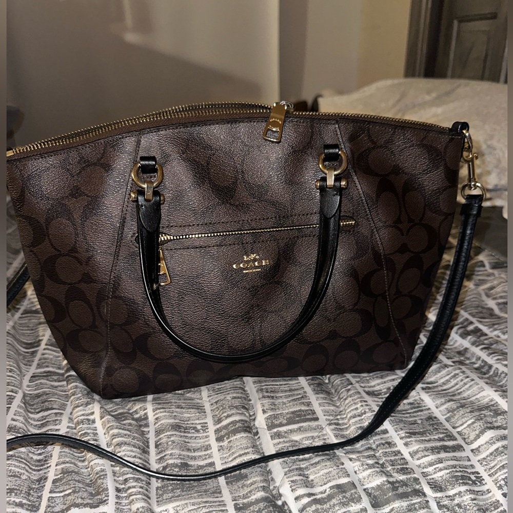 Brown coach purse